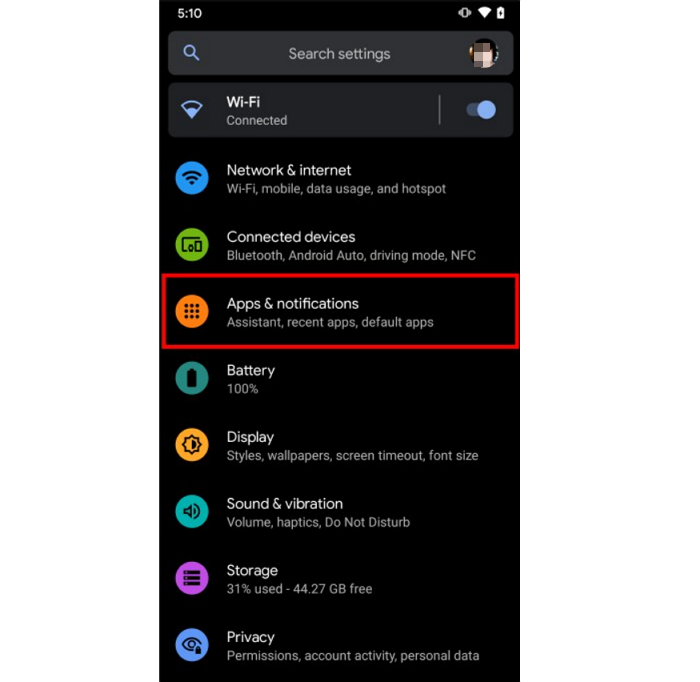 Step 1 to Turn Off Time Sensitive Notifications Per App