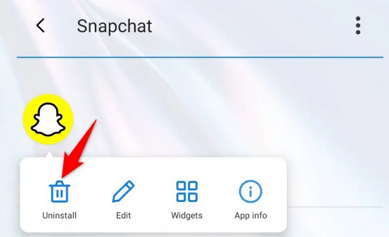 Reinstall Snapchat Android
